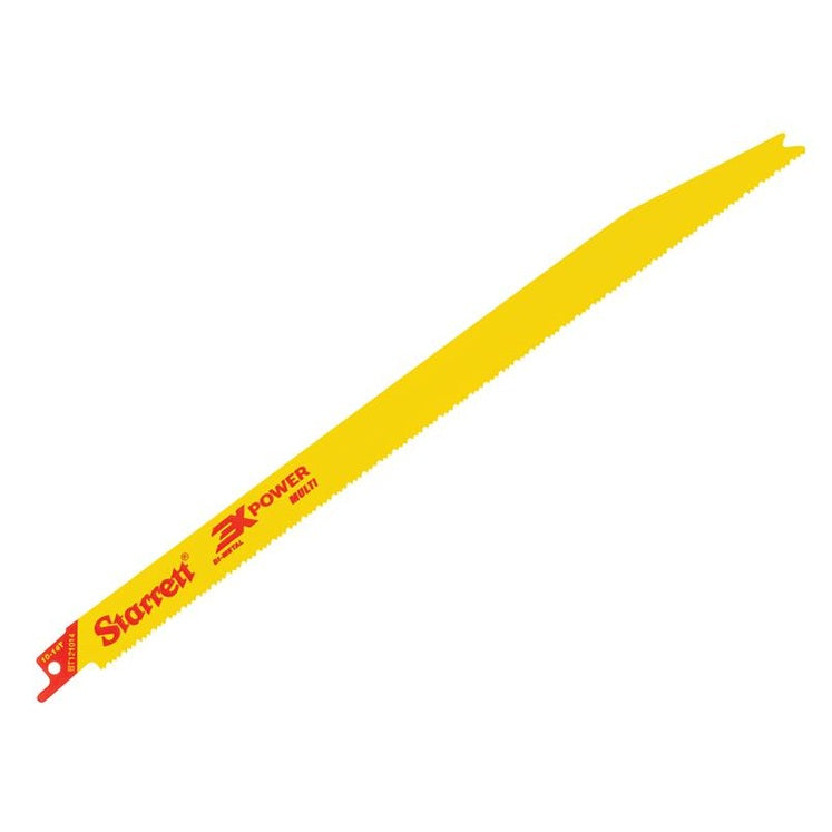 Starrett BT121014-5 Bi-Metal Reciprocating Blade, Tapered 300mm 10-14 TPI (Pack 5)