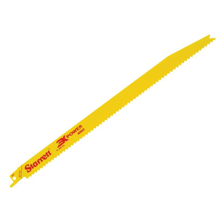 Starrett BT126-5 Bi-Metal Reciprocating Blade, Wood Tapered 300mm 6 TPI (Pack 5)