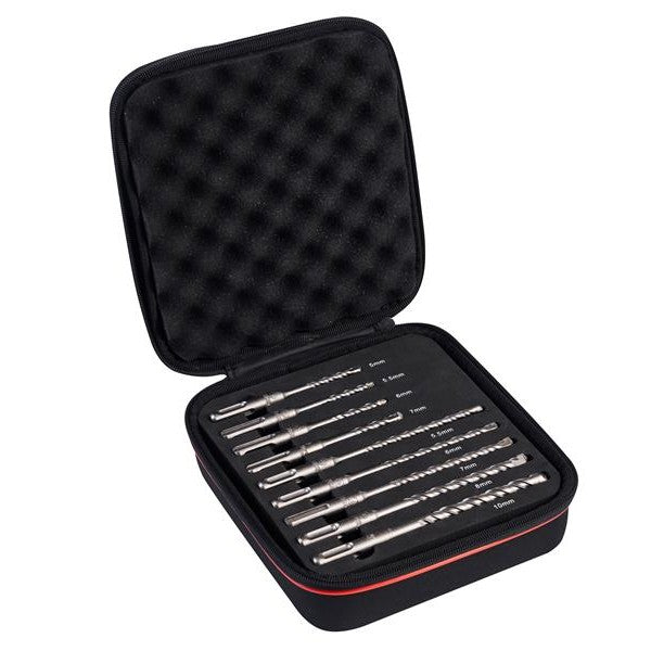 Starrett SDS Plus 2 Point Drill Bit Set, 9 Piece