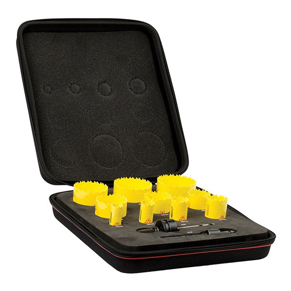 Starrett KDC10022 Deep Cut Bi-Metal Deluxe Plumber's Holesaw Kit, 12 Piece