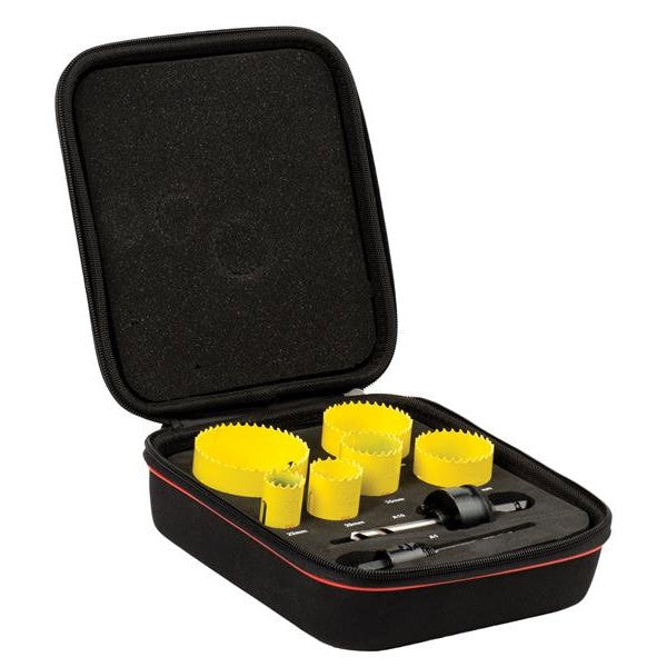 Starrett KFC06023 Fast Cut Bi-Metal General Purpose Holesaw Kit, 8 Piece