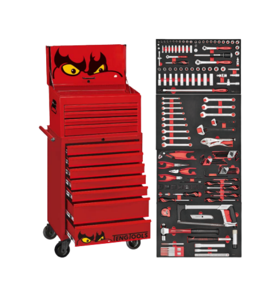 TENG 27" STACK FOAM TOOL KIT 217 PIECES RED