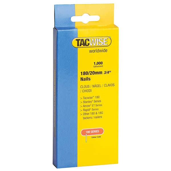 Tacwise 180 18 Gauge 20mm Nails (Pack 1000)