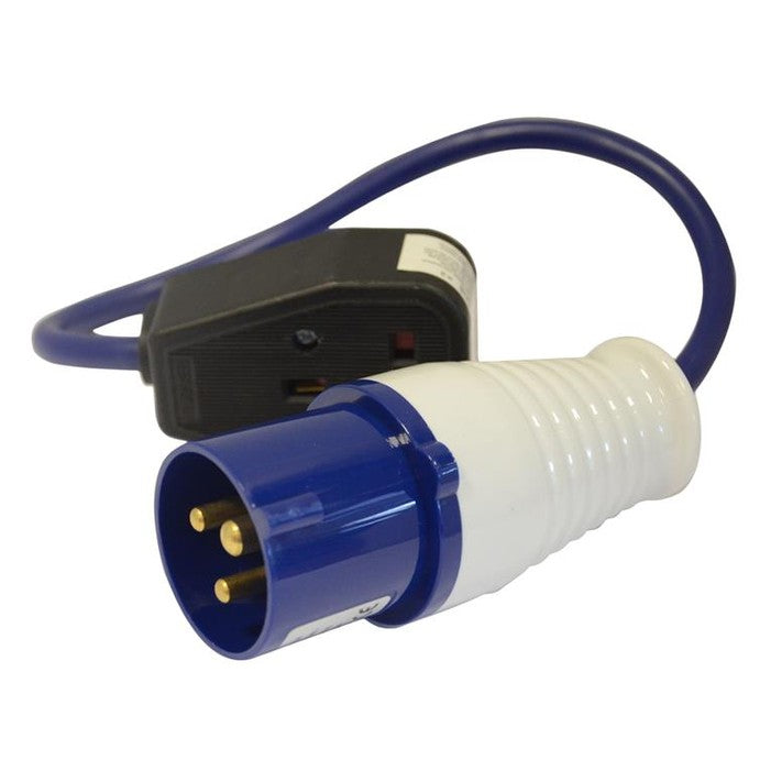 TALAtools Fly Lead 240V 3-Pin 16A Plug to 3-Pin 13A Socket