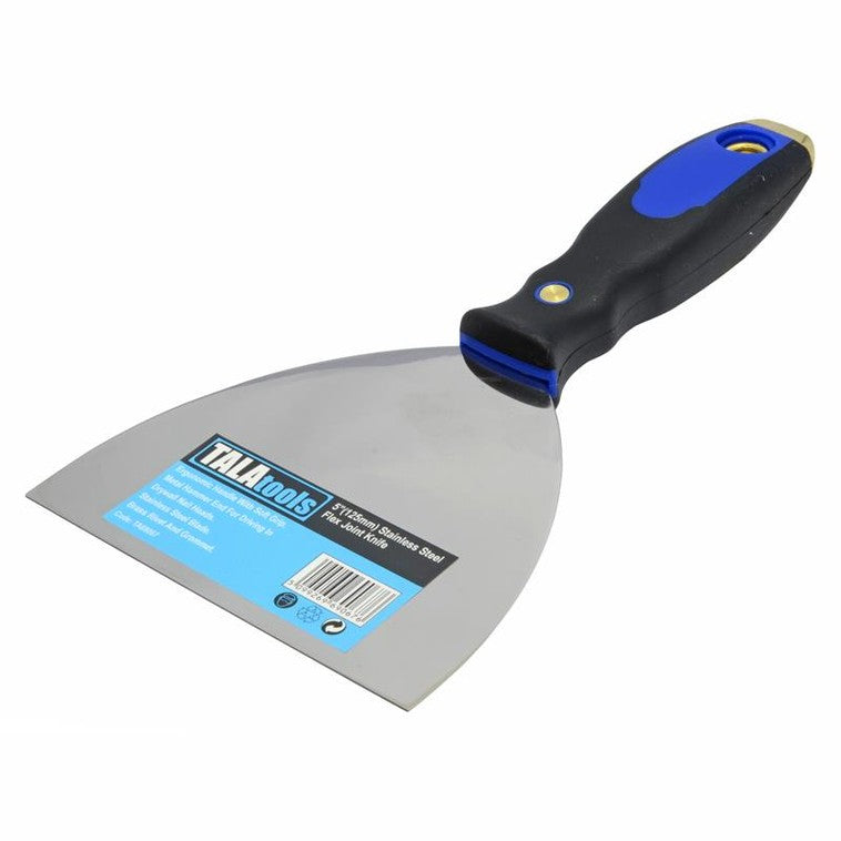TALAtools Ergosoft Stainless Steel Jointing Knife 125mm (5in) - Watson Hire