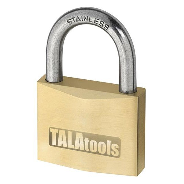 TALAtools Heavy-Duty Brass Padlock 30mm
