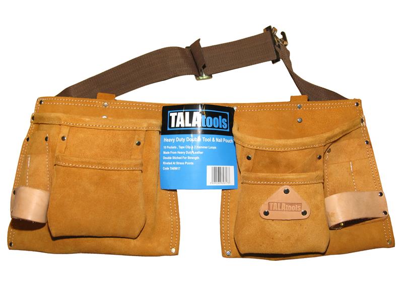 TALAtools Heavy-Duty Double Tool & Nail Pouch