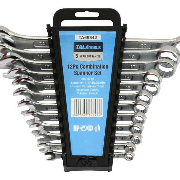 TALAtools Metric Combination Spanner Set, 12 Piece