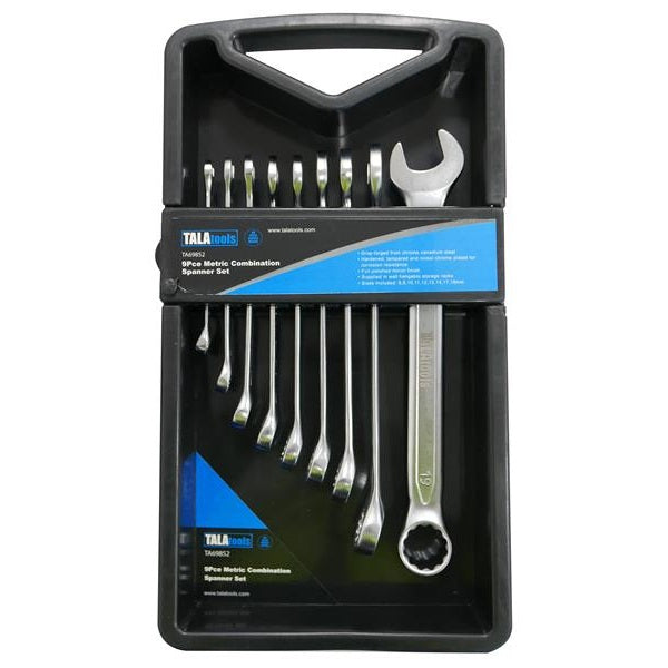 TALAtools Metric Combination Spanner Set, 9 Piece