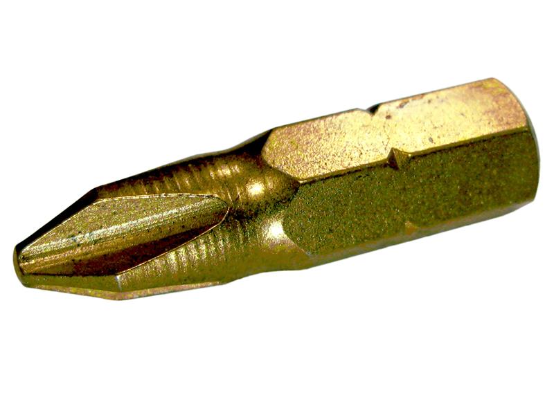 TALAtools TiN Coated Screwdriver Bits PH2 x 25mm (Pack 3)