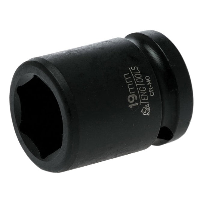 Teng Impact Socket Hexagon 6-Point 1/2in Drive 19mm