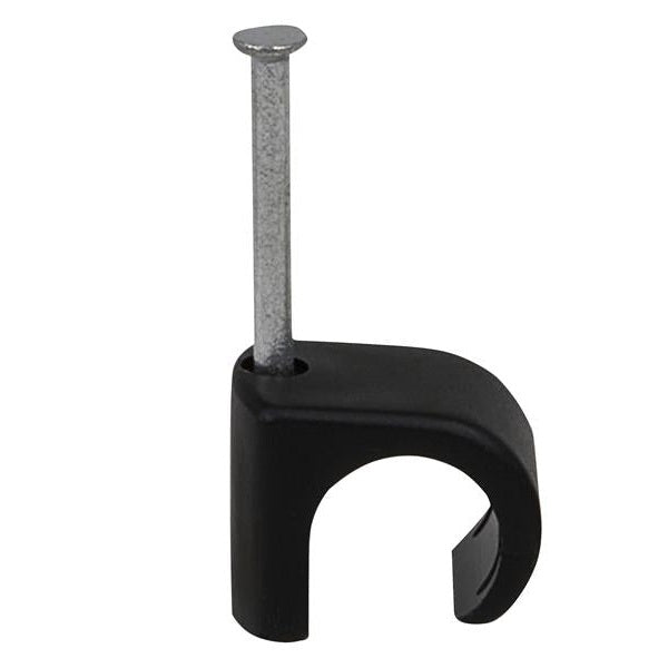 Tillex® Cable Clip Round 10-14 Black 2.0 x 30mm Box 100