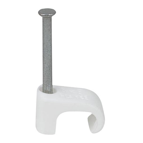 Tillex® Cable Clip Flat 5x8 White 2.0 x 25mm Box 100