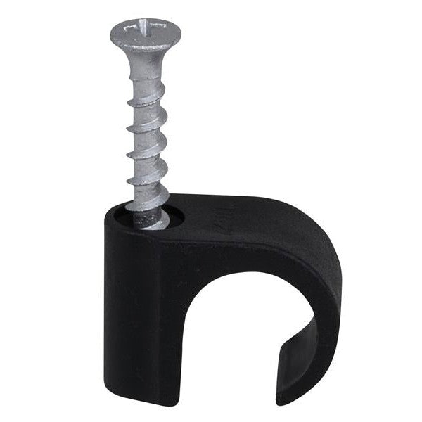 Tillex® Screw Clip Round 18-22 Black PH2 x 45mm Box 50