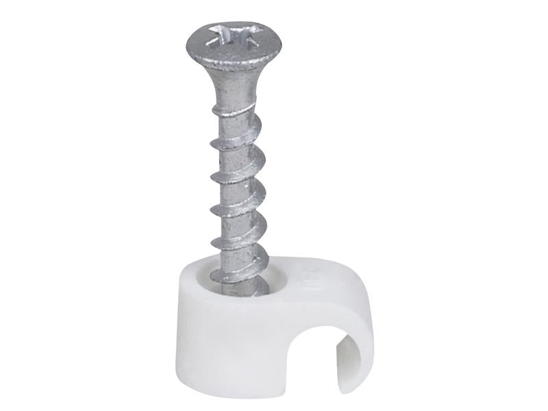 Tillex® Screw Clip Round 7-10 White PH2 x 33mm Box 100