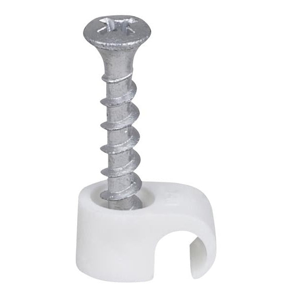 Tillex® Screw Clip Round 7-10 White PH2 x 33mm Box 100
