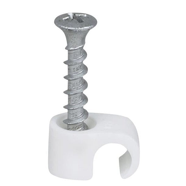 Tillex® Screw Clip Round 8-12 White PH2 x 33mm Box 100