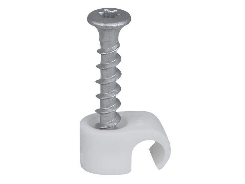 Tillex® Screw Clip Round 7-10 White TX20 x 33mm Box 100