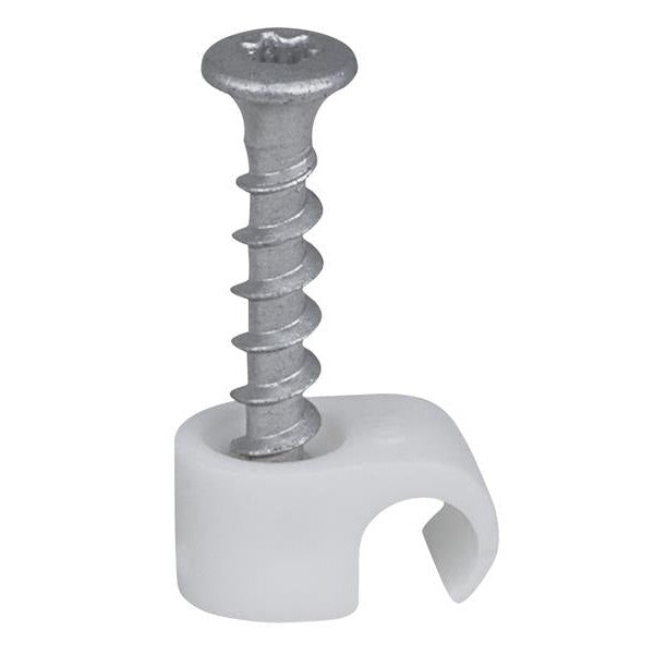 Tillex® Screw Clip Round 7-10 White TX20 x 33mm Box 100