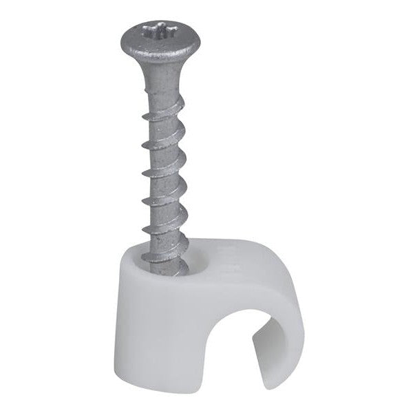 Tillex® Screw Clip Round 10-14 White TX20 x 33mm Box 100