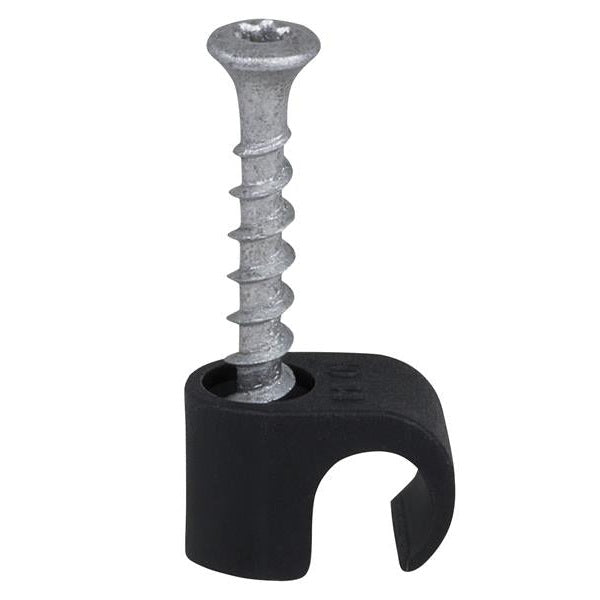 Tillex® Screw Clip Round 10-14 Black TX20 x 33mm Box 100