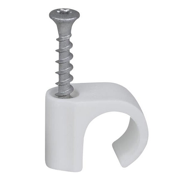 Tillex® Screw Clip Round 18-22 White TX20 x 40mm Box 50