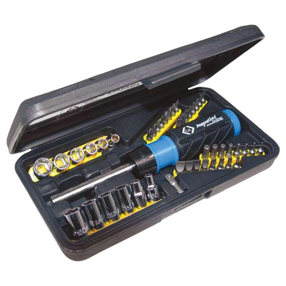 C.K RATCHET SCREWDRIVER SET WITH BITS & SOCKETS