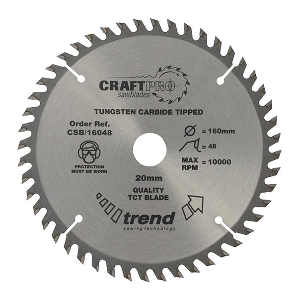 Trend CraftPro Circular Saw Blade 160mm x 48T x 20mm