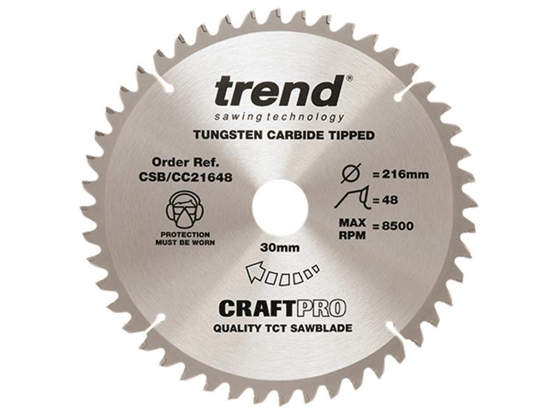 Trend CSB/CC21648 CraftPro Saw Blade 216 x 30mm x 48T
