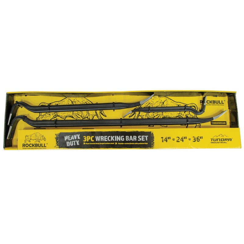 TUNDRA ROCKBULL 3 PIECE WRECKING PRY BAR SET