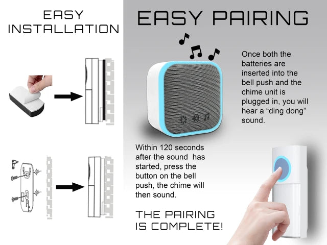 UNI-COM PLUG-IN DOOR CHIME WHITE