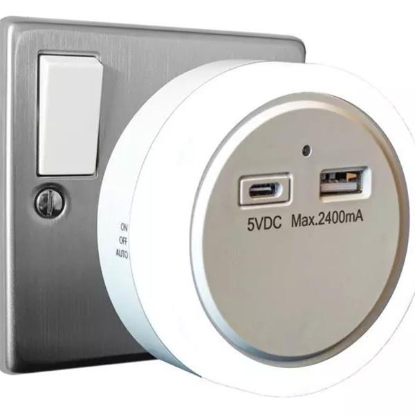 UNI-COM NIGHT LIGHT AND USB CHARGER