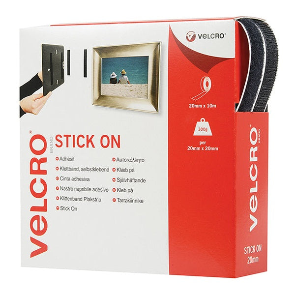 VELCRO® Brand VELCRO® Brand Stick On Tape 20mm x 10m Black