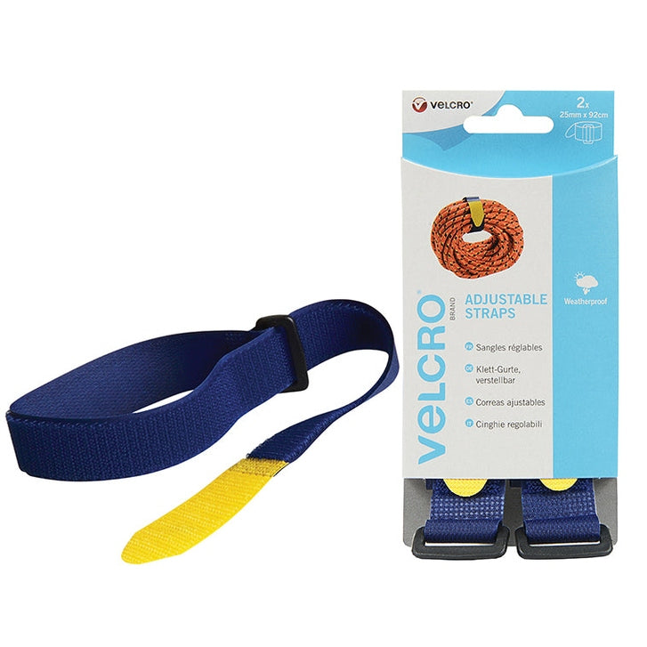 VELCRO® Brand VELCRO® Brand Adjustable Straps(2) 25mm x 92cm Blue - Watson Hire