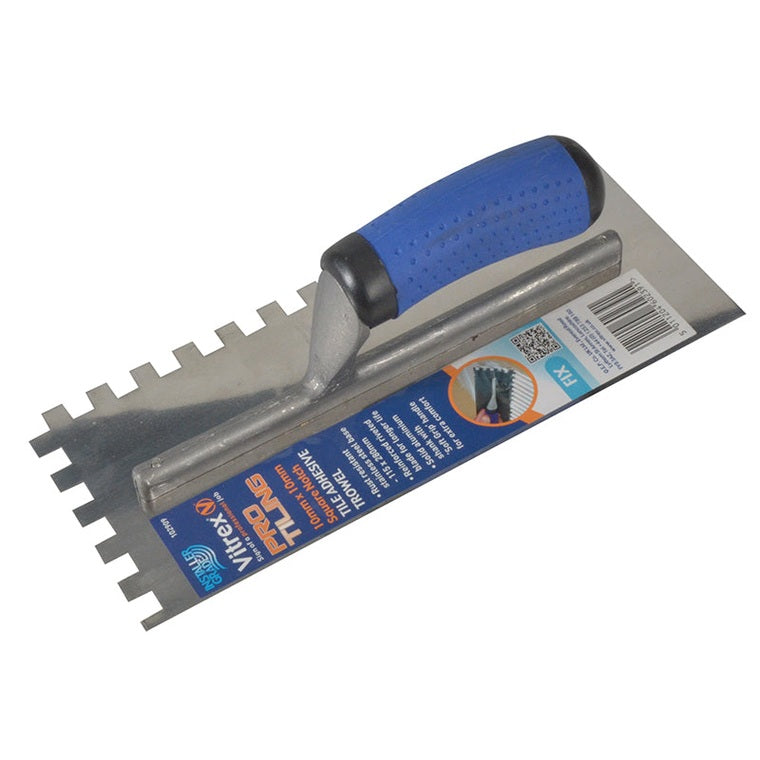 Vitrex Professional Stainless Steel Adhesive Trowel Square Notches 10mm