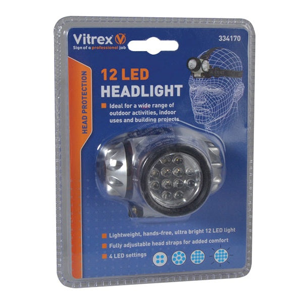 Vitrex 334170 Headlamp 12 LED