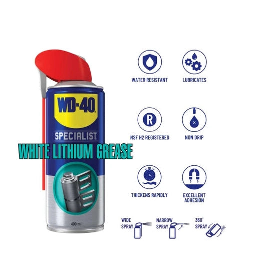 WD40 SPECIALIST WHITE LITHIUM GREASE 400ML
