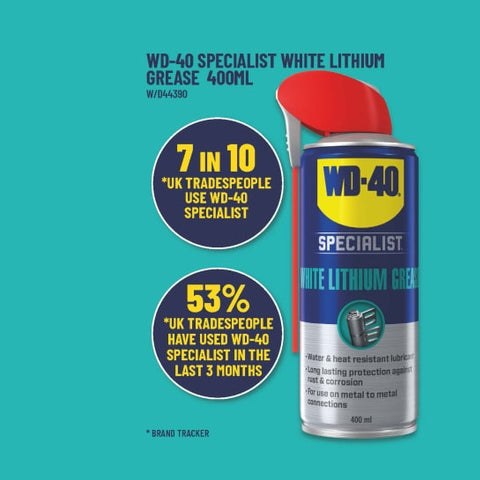 WD40 SPECIALIST WHITE LITHIUM GREASE 400ML