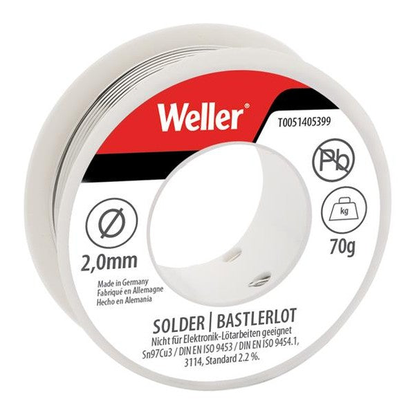 Weller Electronic Lead-Free Solder Sn97Cu3, 2mm 70g