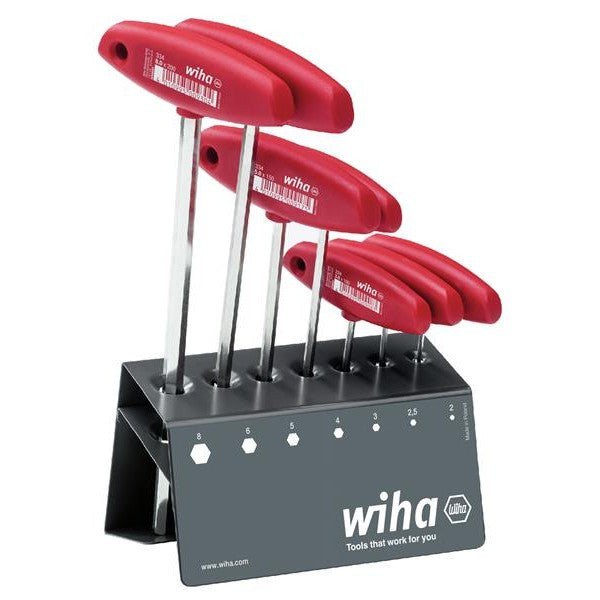 Wiha L-key with T-handle Set, 8 Piece