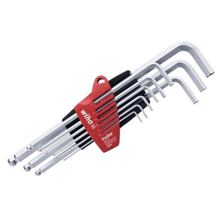 Wiha ProStar Hex Ball End L-key Set, 9 Piece