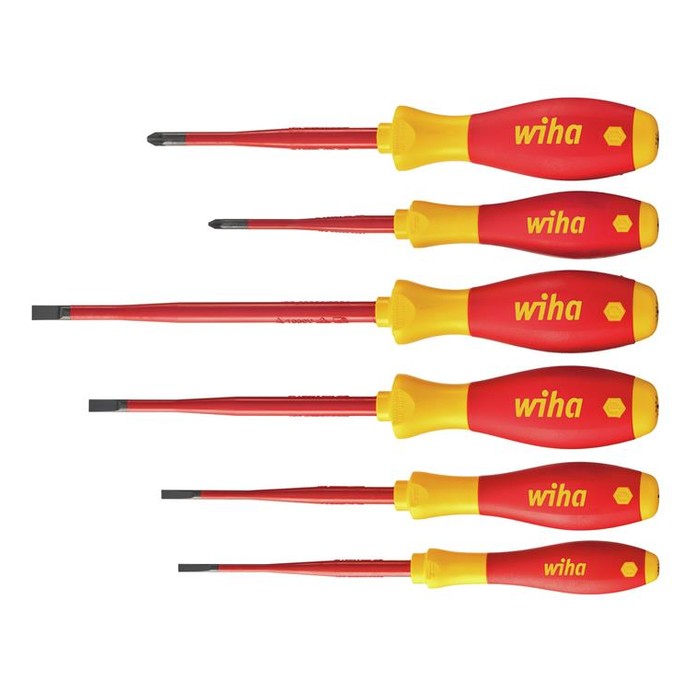 Wiha SoftFinish® electric slimFix SL/PZ Screwdriver Set, 6 Piece
