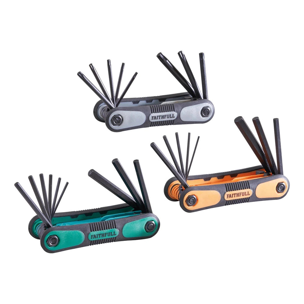 XMS Faithfull Folding Hexagonal Key Set, 3 Piece
