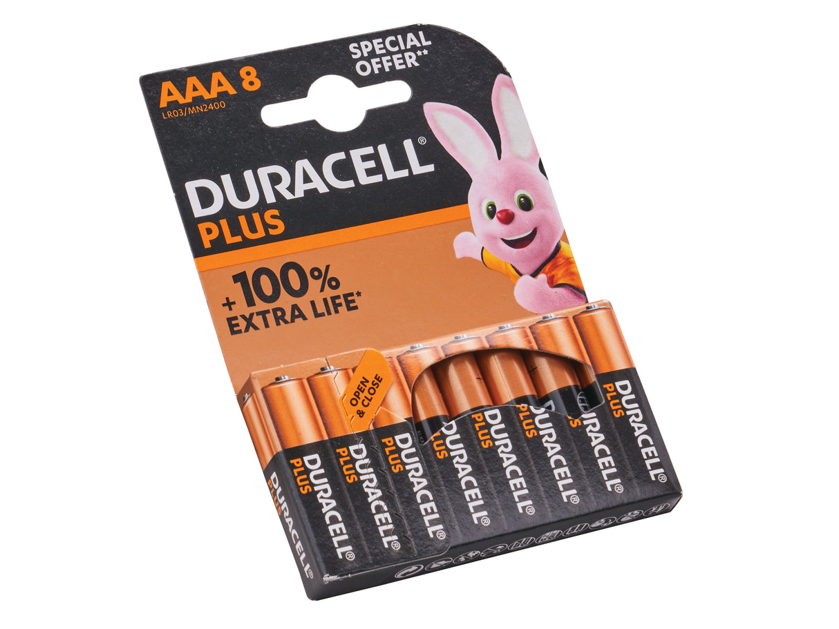 DURACELL PLUS POWER AAA 8PK PROMO PACK