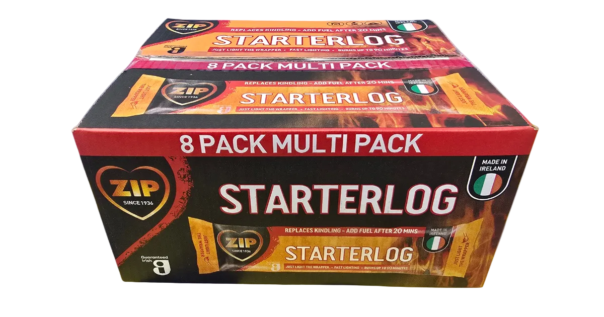 ZIP FIRELOG STARTERLOG 8 PACK