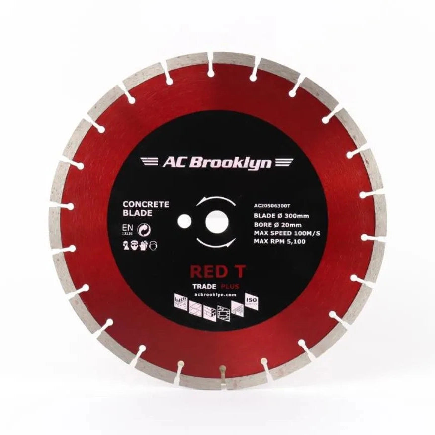 AC BROOKLYN 300MM DIAMOND BLADE RED T SERIES 20MM B