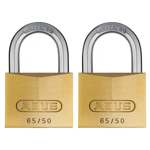 ABUS 65 SERIES BRASS 50MM PADLOCK 2XKA CD