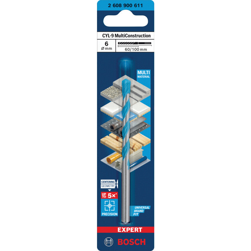BOSCH 6 X 100 MULTI CONSTRUCTION BIT