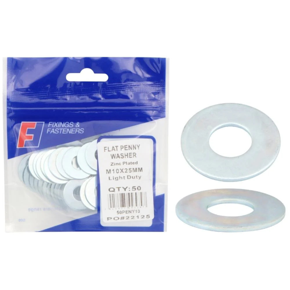 WASHER PENNY ZP M5X25 BAG 10