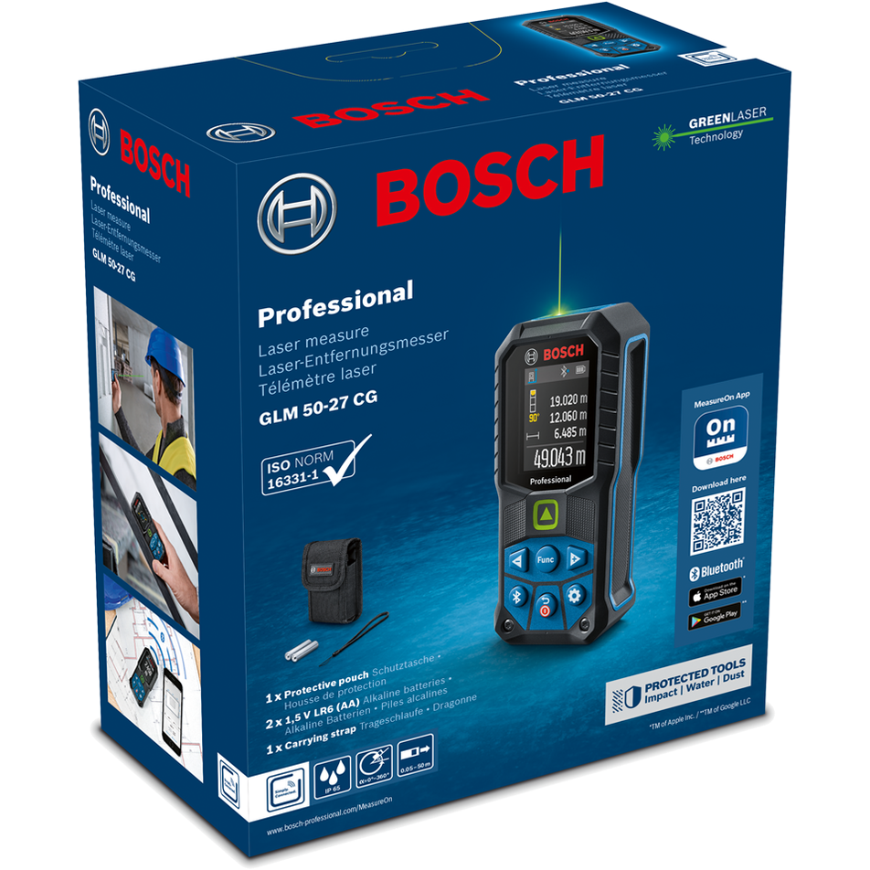 BOSCH GLM 50-27 CG LASER MEARURE GREEN BEAM